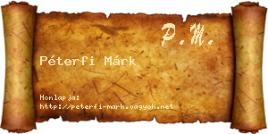 Péterfi Márk névjegykártya